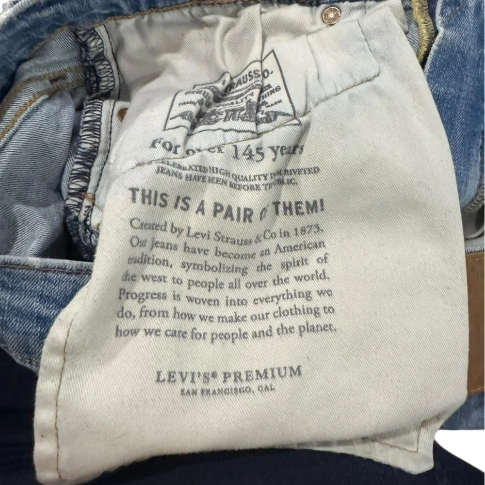 GUC Levi’s Premium Men’s 510 Jeans stretch 33W 30L Distressed Denim flaw